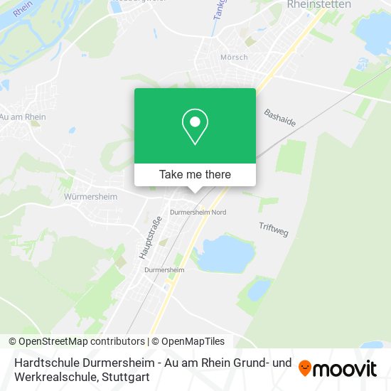 Карта Hardtschule Durmersheim - Au am Rhein Grund- und Werkrealschule