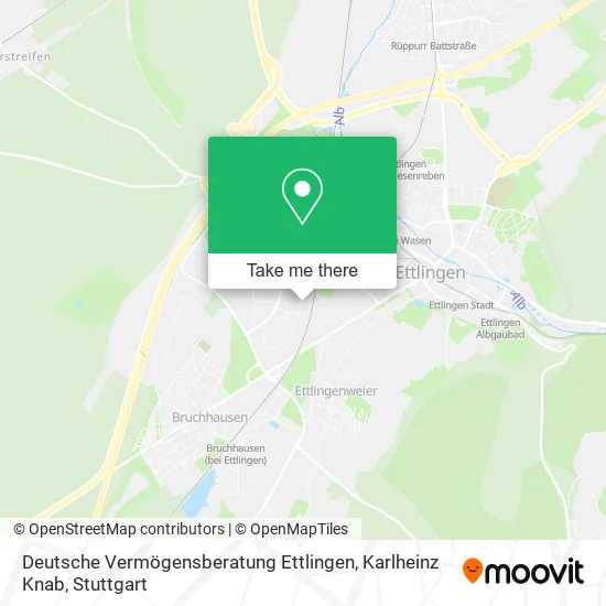 Карта Deutsche Vermögensberatung Ettlingen, Karlheinz Knab