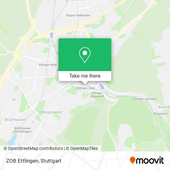 ZOB Ettlingen map