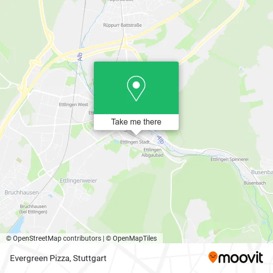 Карта Evergreen Pizza