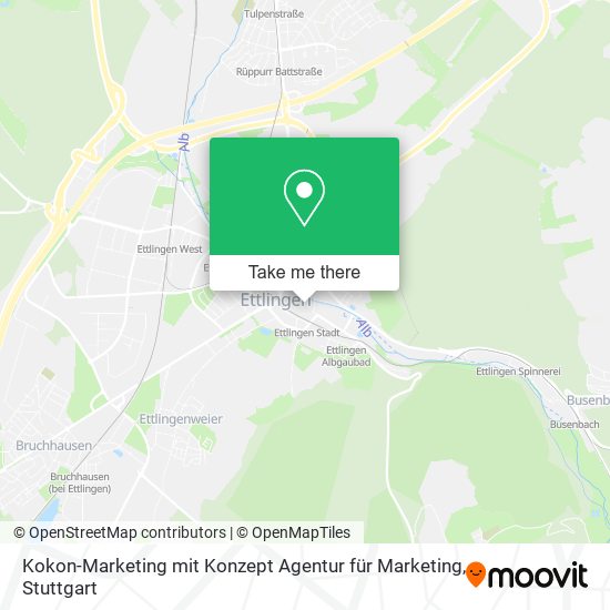 Карта Kokon-Marketing mit Konzept Agentur für Marketing