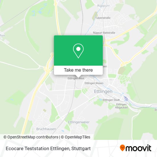 Ecocare Teststation Ettlingen map