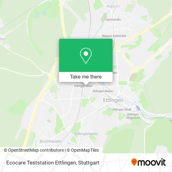 Карта Ecocare Teststation Ettlingen