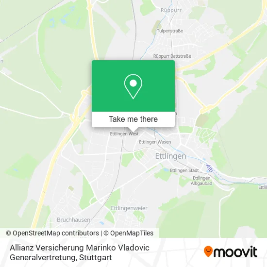 Карта Allianz Versicherung Marinko Vladovic Generalvertretung