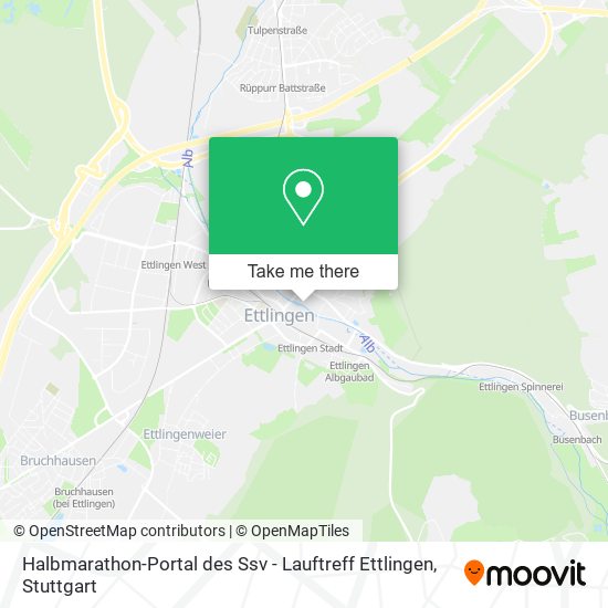 Карта Halbmarathon-Portal des Ssv - Lauftreff Ettlingen