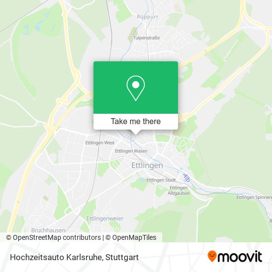 Hochzeitsauto Karlsruhe map