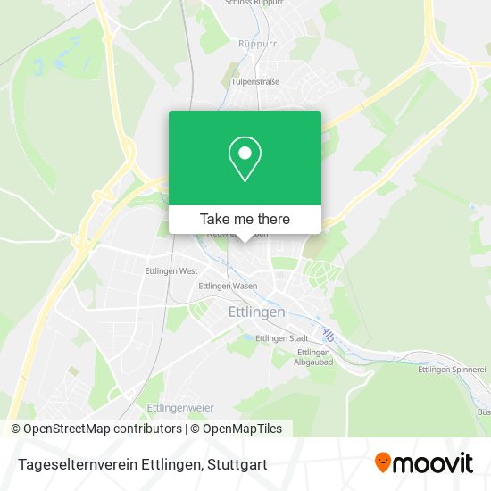 Карта Tageselternverein Ettlingen