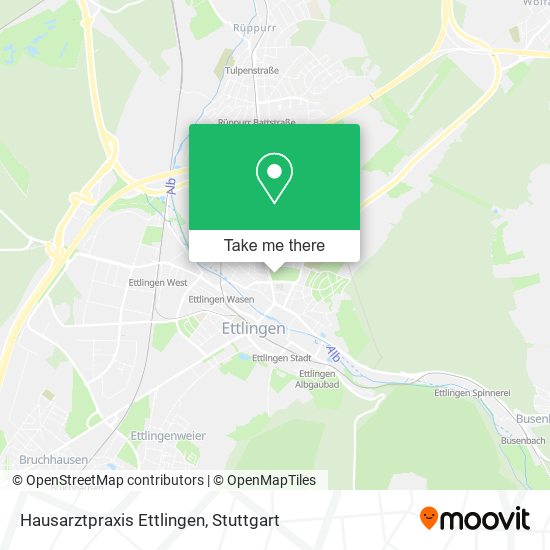 Карта Hausarztpraxis Ettlingen