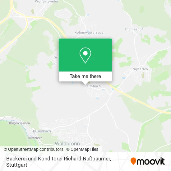 Карта Bäckerei und Konditorei Richard Nußbaumer