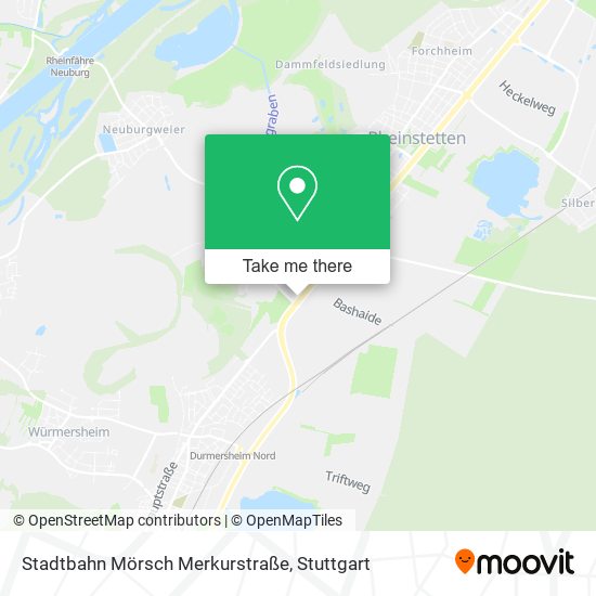 Карта Stadtbahn Mörsch Merkurstraße