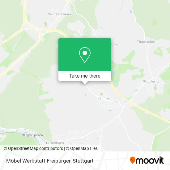 Карта Möbel Werkstatt Freiburger