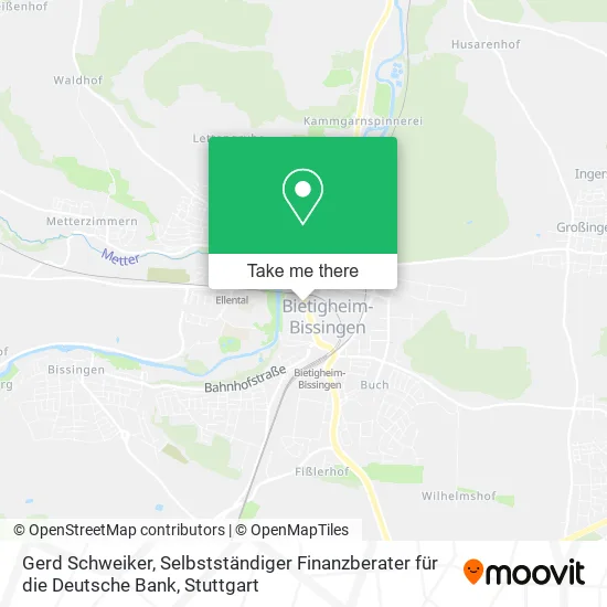 Карта Gerd Schweiker, Selbstständiger Finanzberater für die Deutsche Bank