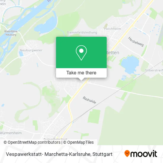 Карта Vespawerkstatt- Marchetta-Karlsruhe