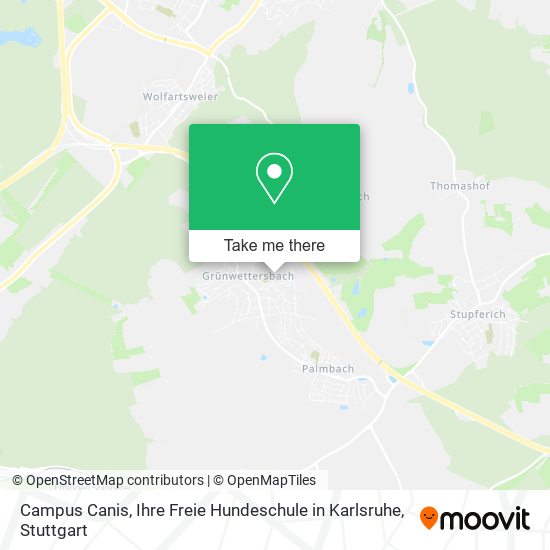 Карта Campus Canis, Ihre Freie Hundeschule in Karlsruhe