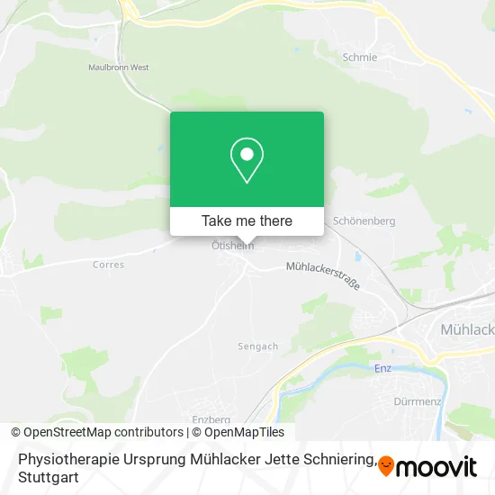 Карта Physiotherapie Ursprung Mühlacker Jette Schniering