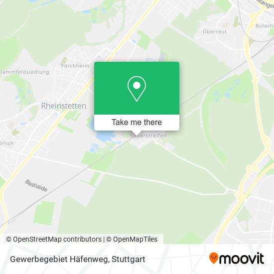 Gewerbegebiet Häfenweg map