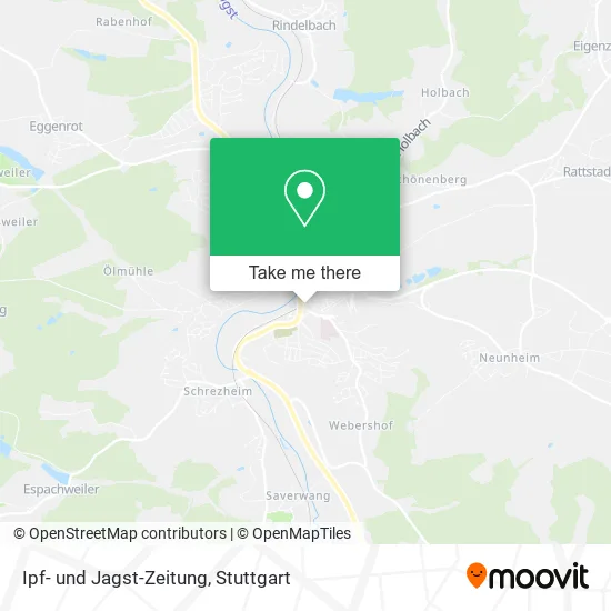 Карта Ipf- und Jagst-Zeitung