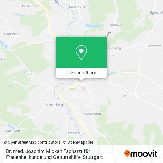 Dr. med. Joachim Mickan Facharzt für Frauenheilkunde und Geburtshilfe map