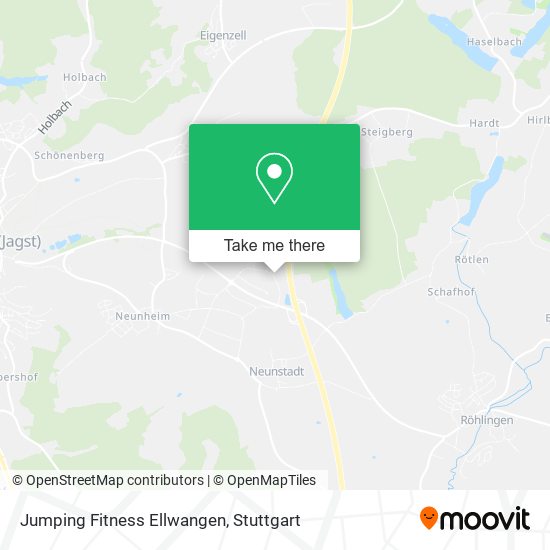 Jumping Fitness Ellwangen map