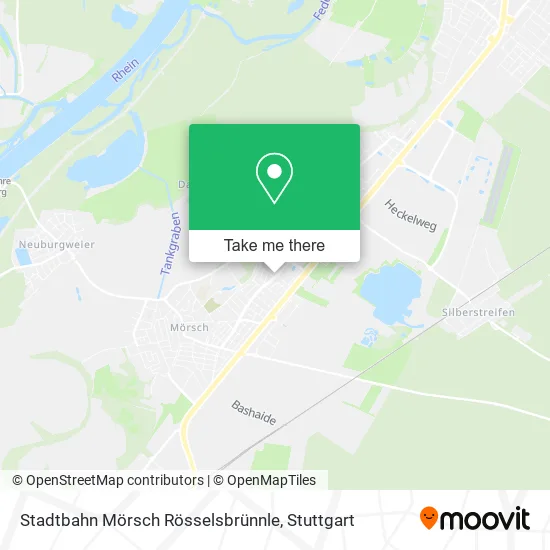Карта Stadtbahn Mörsch Rösselsbrünnle