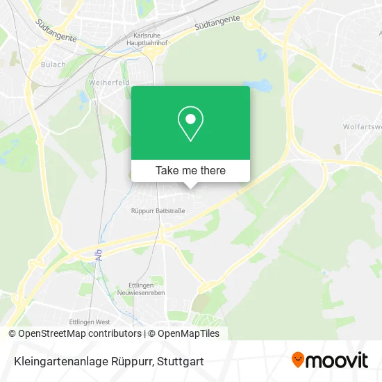 Карта Kleingartenanlage Rüppurr