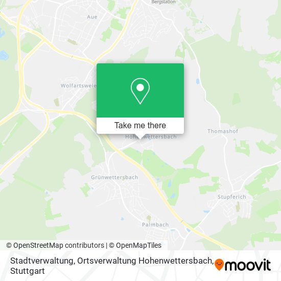 Карта Stadtverwaltung, Ortsverwaltung Hohenwettersbach