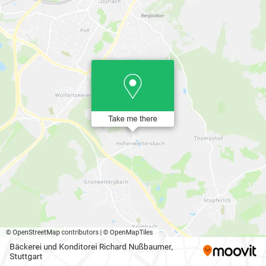 Карта Bäckerei und Konditorei Richard Nußbaumer