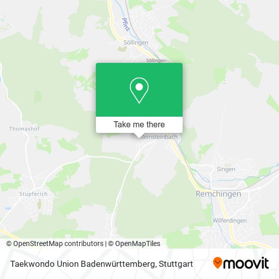 Карта Taekwondo Union Badenwürttemberg