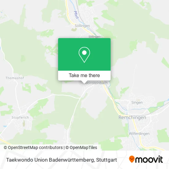 Карта Taekwondo Union Badenwürttemberg