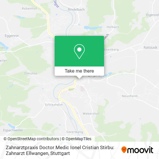 Карта Zahnarztpraxis Doctor Medic Ionel Cristian Stirbu: Zahnarzt Ellwangen