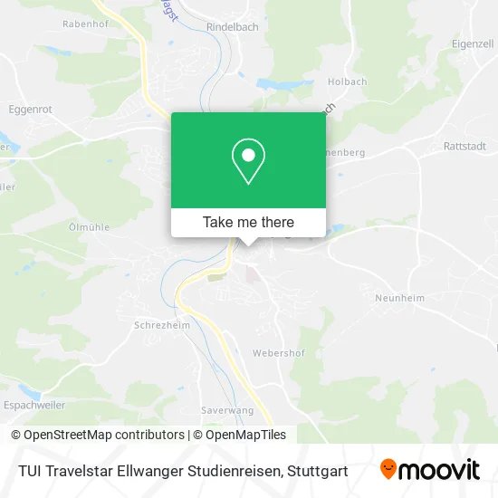 Карта TUI Travelstar Ellwanger Studienreisen