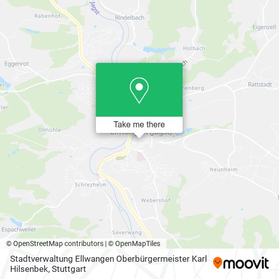 Stadtverwaltung Ellwangen Oberbürgermeister Karl Hilsenbek map