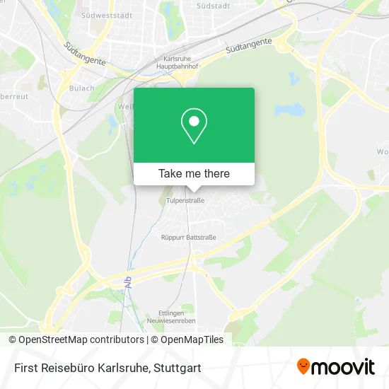 Карта First Reisebüro Karlsruhe