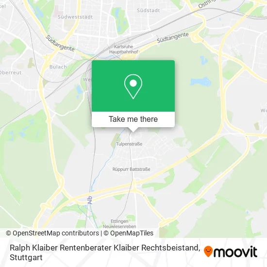 Карта Ralph Klaiber Rentenberater Klaiber Rechtsbeistand