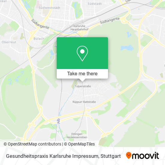 Карта Gesundheitspraxis Karlsruhe Impressum