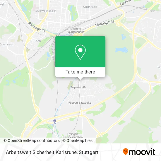 Карта Arbeitswelt Sicherheit Karlsruhe