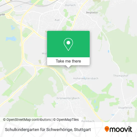 Карта Schulkindergarten für Schwerhörige