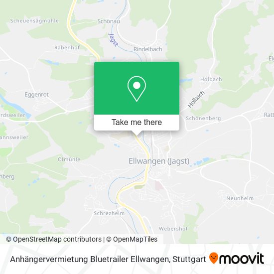 Anhängervermietung Bluetrailer Ellwangen map