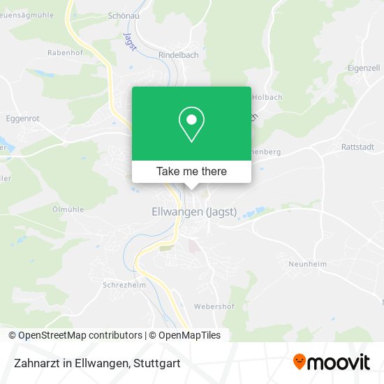 Карта Zahnarzt in Ellwangen