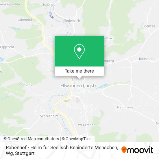 Карта Rabenhof - Heim für Seelisch Behinderte Menschen, Wg