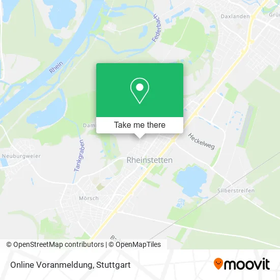 Online Voranmeldung map