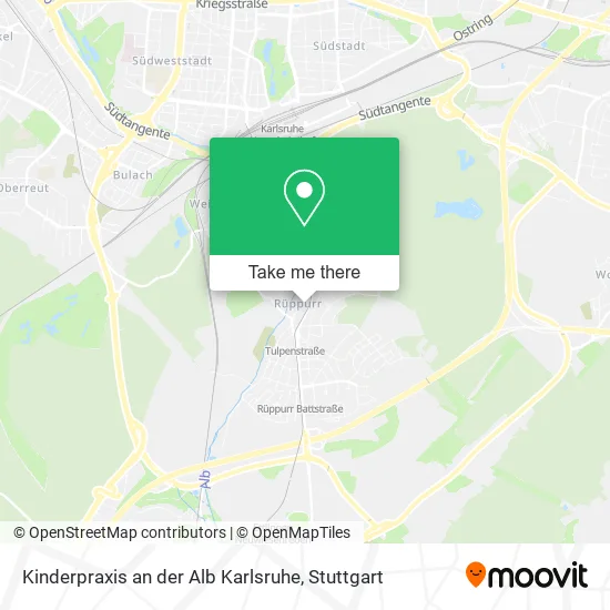Карта Kinderpraxis an der Alb Karlsruhe