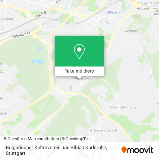 Карта Bulgarischer Kulturverein Jan Bibian Karlsruhe
