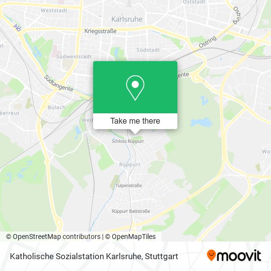 Карта Katholische Sozialstation Karlsruhe