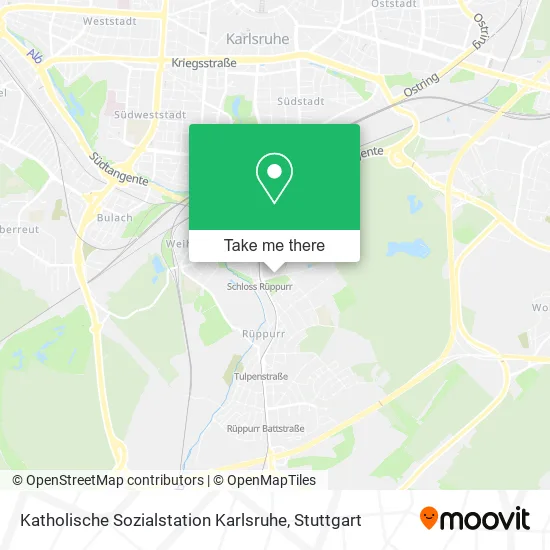 Карта Katholische Sozialstation Karlsruhe