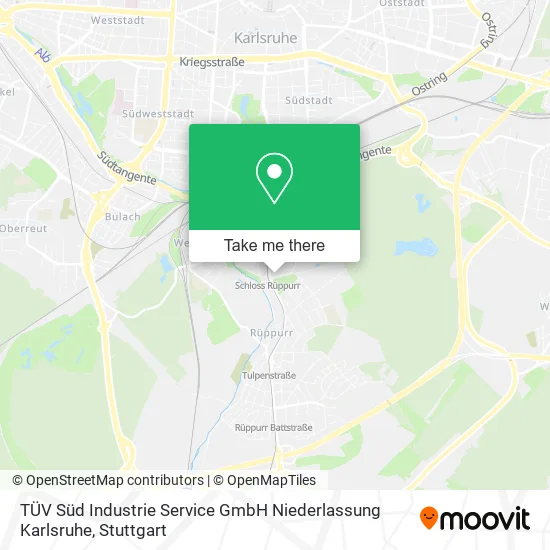 Карта TÜV Süd Industrie Service GmbH Niederlassung Karlsruhe