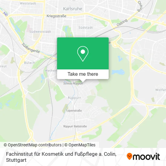 Карта Fachinstitut für Kosmetik und Fußpflege a. Colin