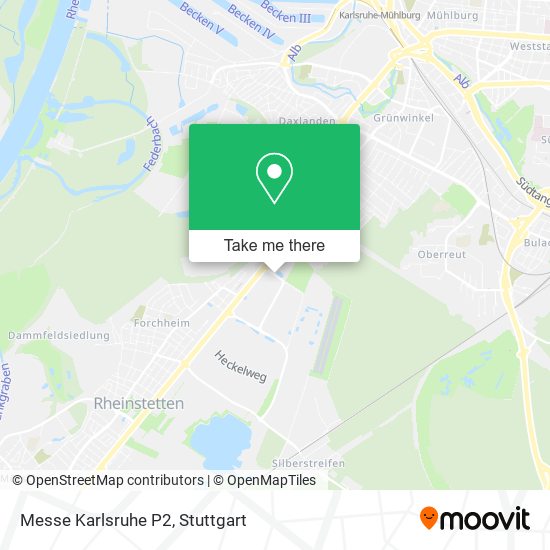 Карта Messe Karlsruhe P2