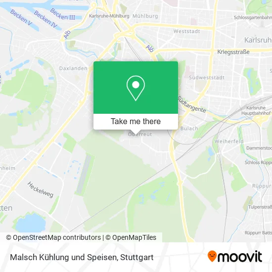 Карта Malsch Kühlung und Speisen