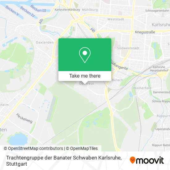 Карта Trachtengruppe der Banater Schwaben Karlsruhe